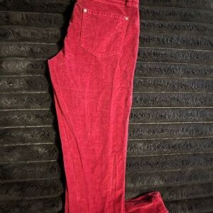 LC Lauren Conrad Women's Red Straight Leg Jeans